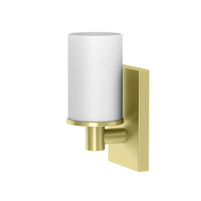 Farmhouse Wall Mount Single Sconce | Bathroom Lighting Fixture with Frosted Shade