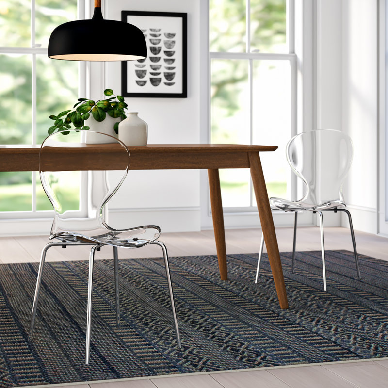 Edenfield Modern Stackable Dining Side Chair – Lightweight Accent Kitchen Chair with Chrome Legs for Kitchen and Dining Room
