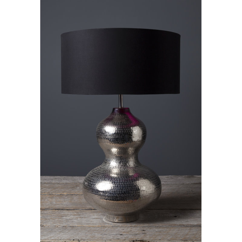 Lampe de table en acier inoxydable 26 po Keytesville, Fuchsia