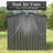 6.5' x 4.2' Outdoor Storage Shed, Galvanized Metal Garden Tool Shed with Spire Roof & 20 Vents  for Backyard, Patio, Lawn, Dark Gray (167 Cu. Ft.)-119307079