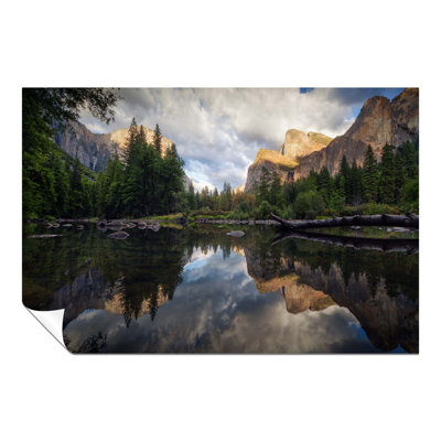 Yosemite National Park Mountain Reflection On Water - No Frame Print