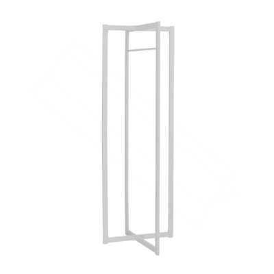 Portemanteau, portemanteau, autoportant, barre de suspension, vestibule, H 72 po, chambre à coucher, métal blanc, contemporain, moderne