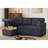 Sectional Sofa Bed, Dark Blue