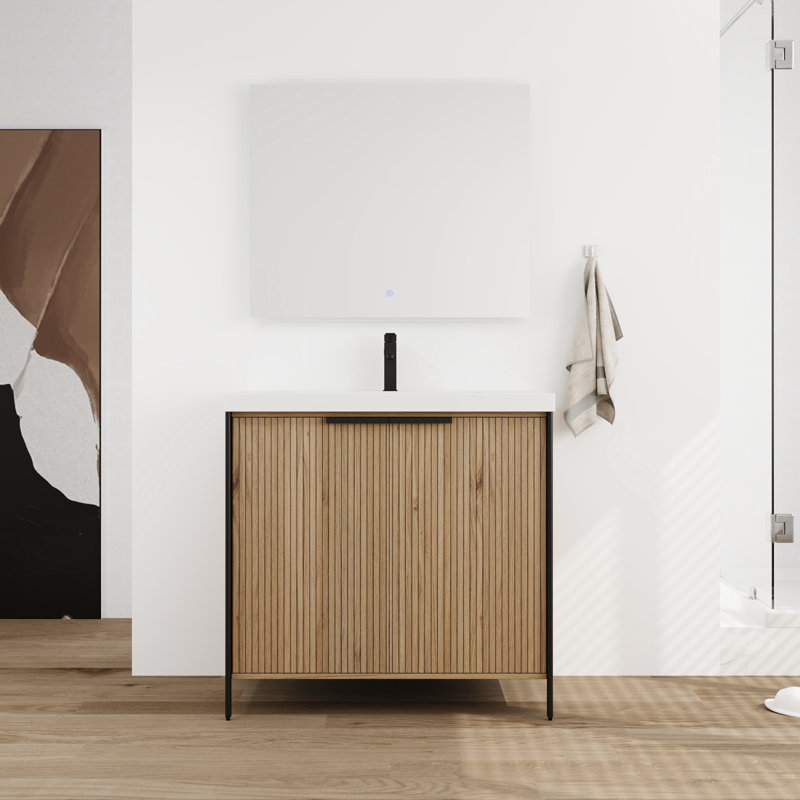 Meuble-lavabo simple 36 po avec plateau en résine