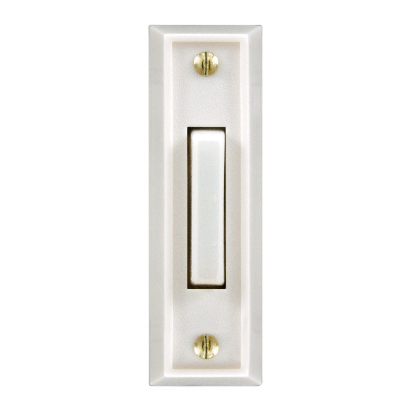 White Push Button Doorbell