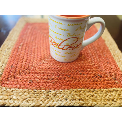 Jute Geometric Shapes Rectangle Placemat