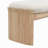 Sandy Rubberwood Bench With Soft Cushion Seat