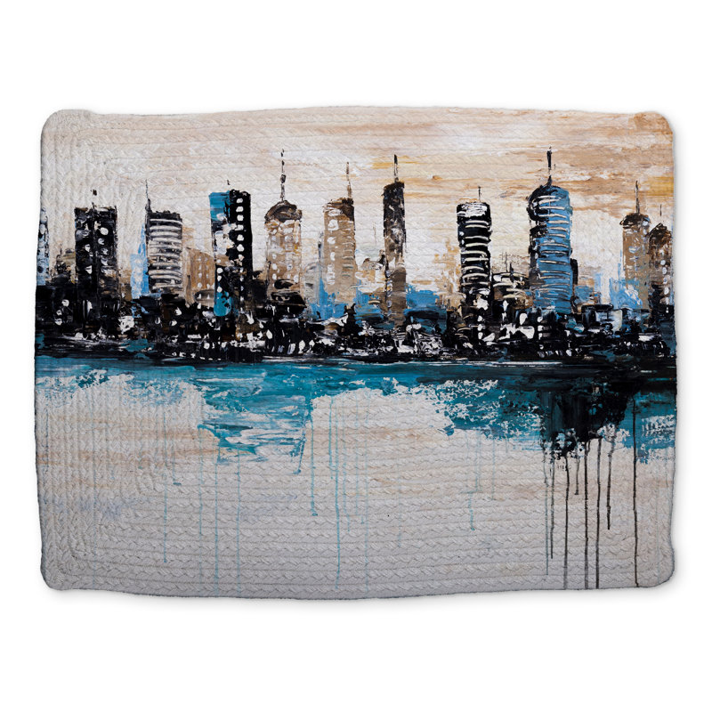 Industrial Blue Braided Polyester Placemat - Home Decor
