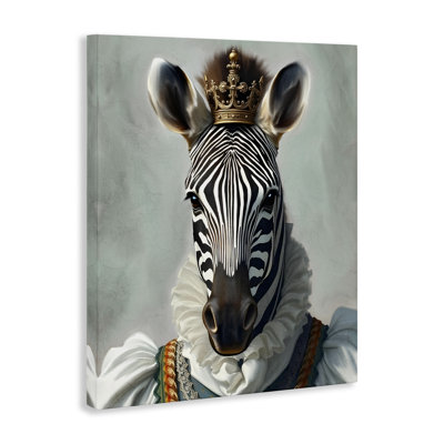 «Zebra Queen Regal Portrait», art mural par Kim Allen