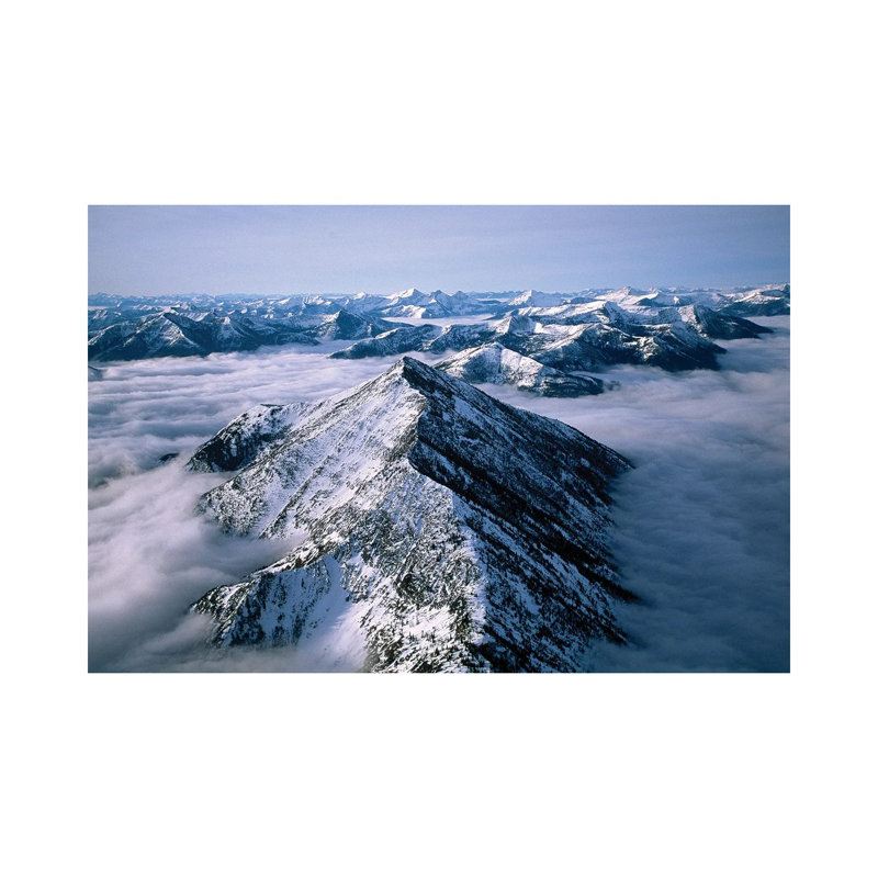 An Aerial View Of Montana's Rocky Mountain Front 1 Piece Wall Art on Canvas, 20.32 cm H x 30.48 cm W, Canvas