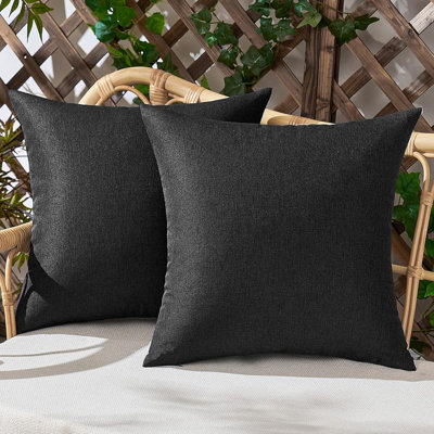 Ensemble de 2 coussins décoratifs intérieurs / extérieurs colorés avec soutien lombaire complet avec inserts 18 po x 18 po
