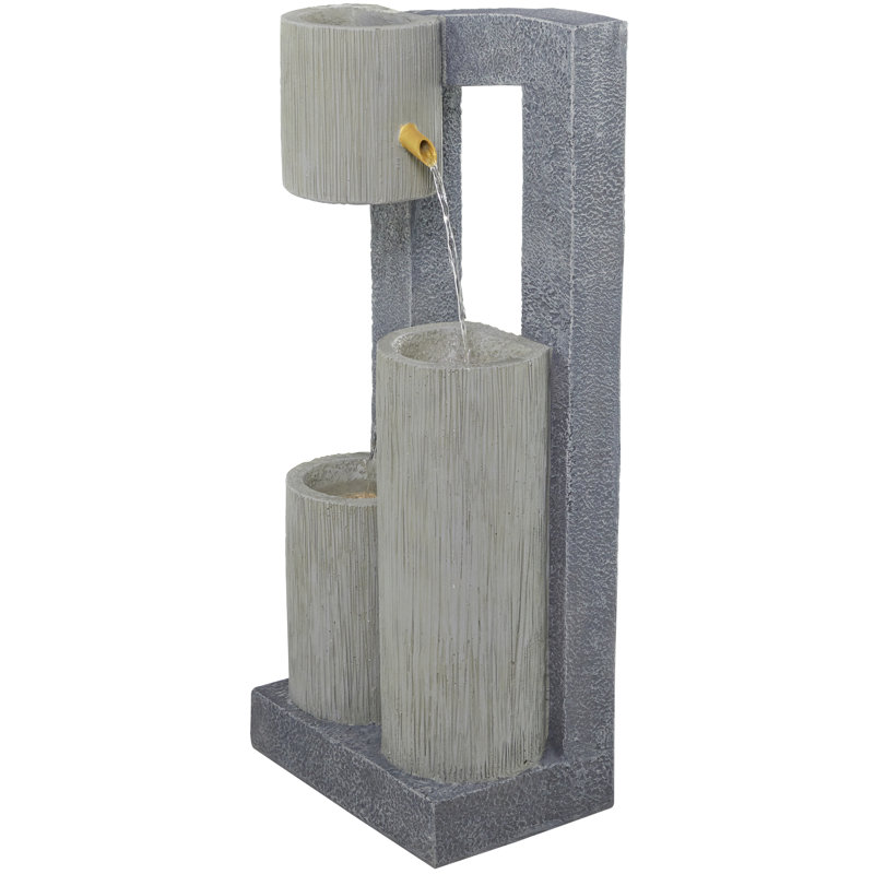 Daeshawna Outdoor Cascade Fountain with Lights
