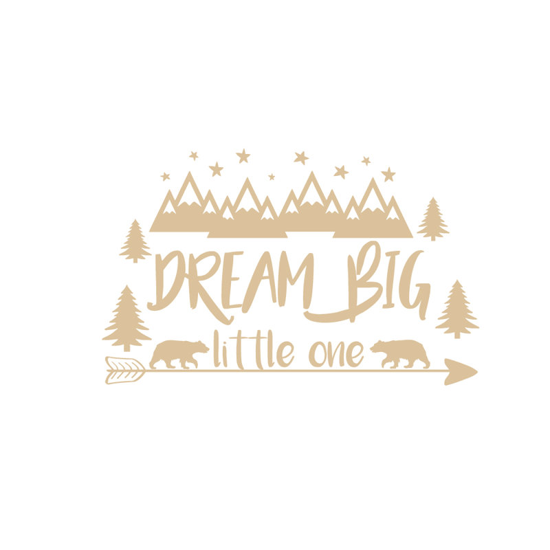 Décalcomanie murale big little rêve, Beige