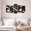 Ensemble 5 pièces d'outils de salon sur toile-356784462