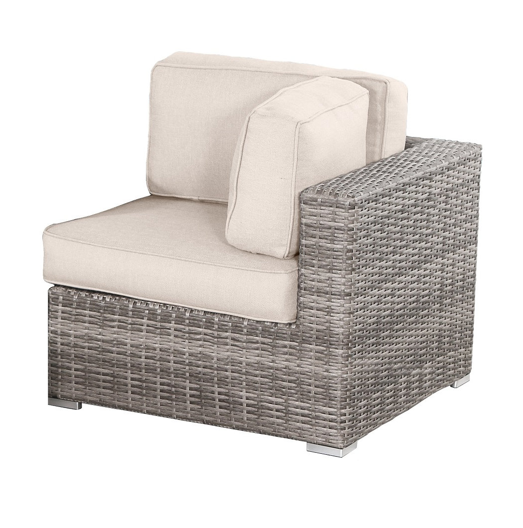 Tarin Rattan Wicker Fully Assembled 6 - Person Seating Group with Cushions, Canvas Canvas Sunbrella® Canvas