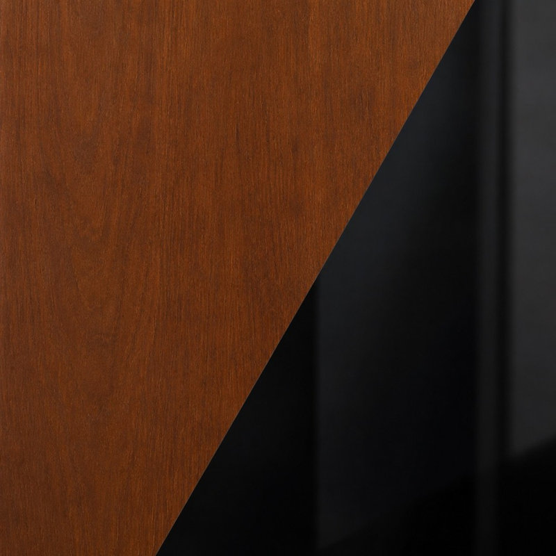 Alantis Obsidian Solid Wood Narrow End Table, Chestnut