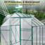 Serre en polycarbonate 6 x 8 pour l'extérieur vert