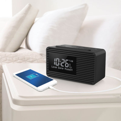 Digital Electric Alarm Tabletop Clock in White