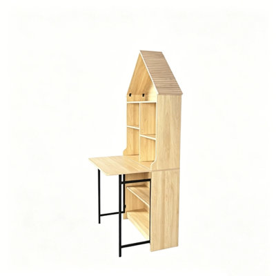 Bureau d'artisanat pliant avec tablettes de rangement