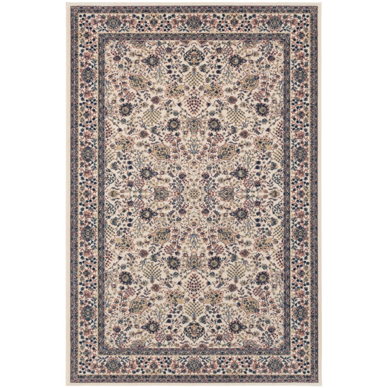 Branches Machine Woven Wool Ivory Rug, Rectangle 135 x 200cm