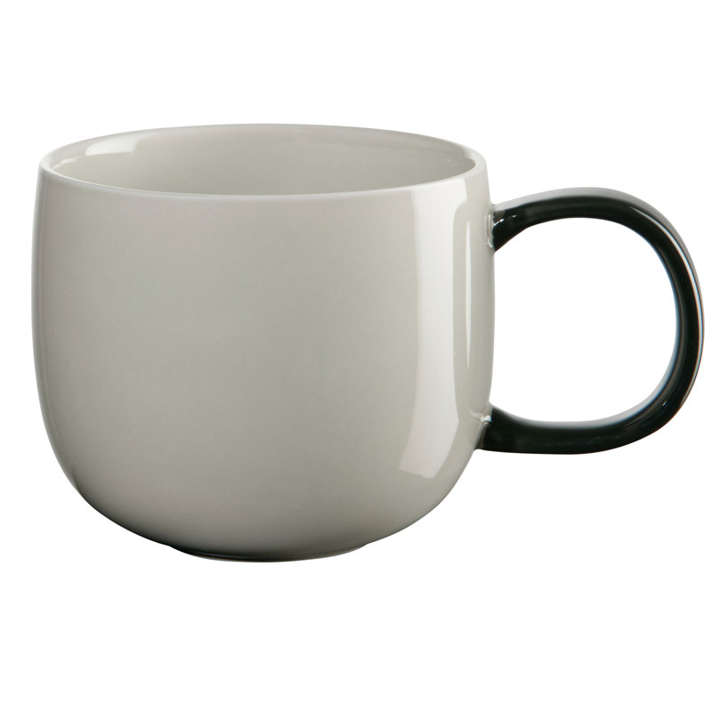 Joy mug made of porcelain, strawberry, Gray/Black 