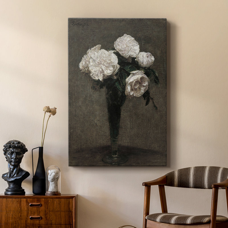 Imprimé floral rétro CCXCI - galerie Cavas sur mesure, H 18 po x l 12 po