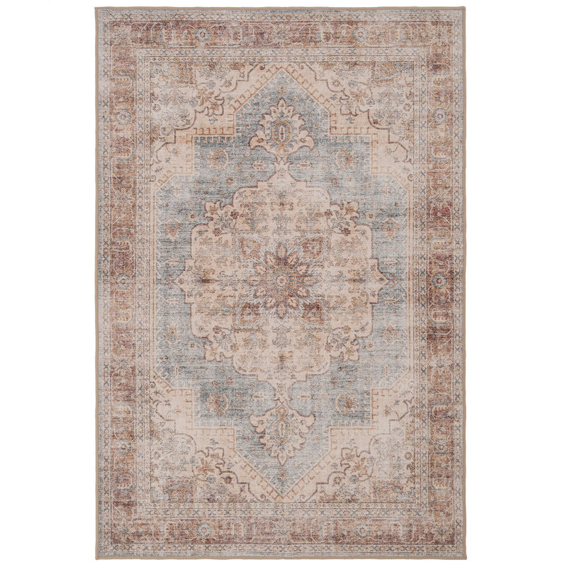 Kwok Damask Cotton Flatweave Area Rug, 120cm x 170cm