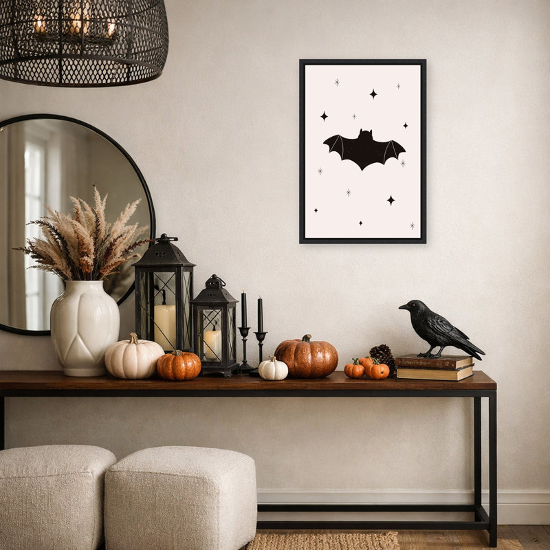 «Spooky Bat Stars» par Menina Lisboa, reproduction d'art sur toile encadrée