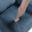 Fauteuil inclinable moderne en velours côtelé bleu doux - structure en bois massif, meubles de salon-804389749