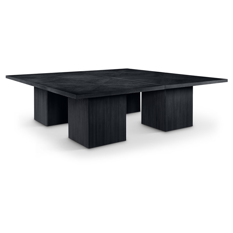 Belinda Rectangular Dining Table, Black, 31" H x 108" W x 108" L