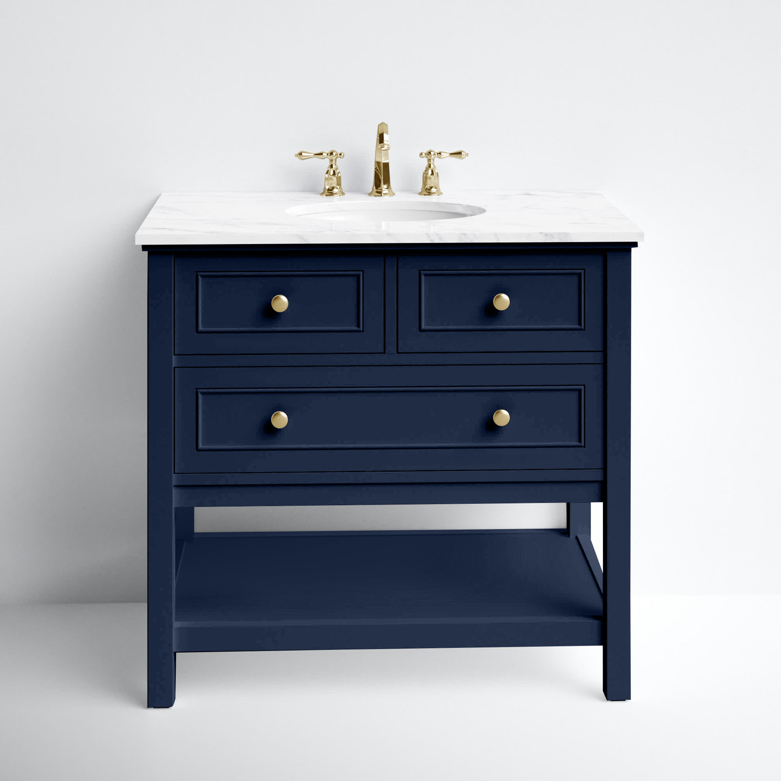 Bonsai 36" Single Bathroom Vanity, Blue