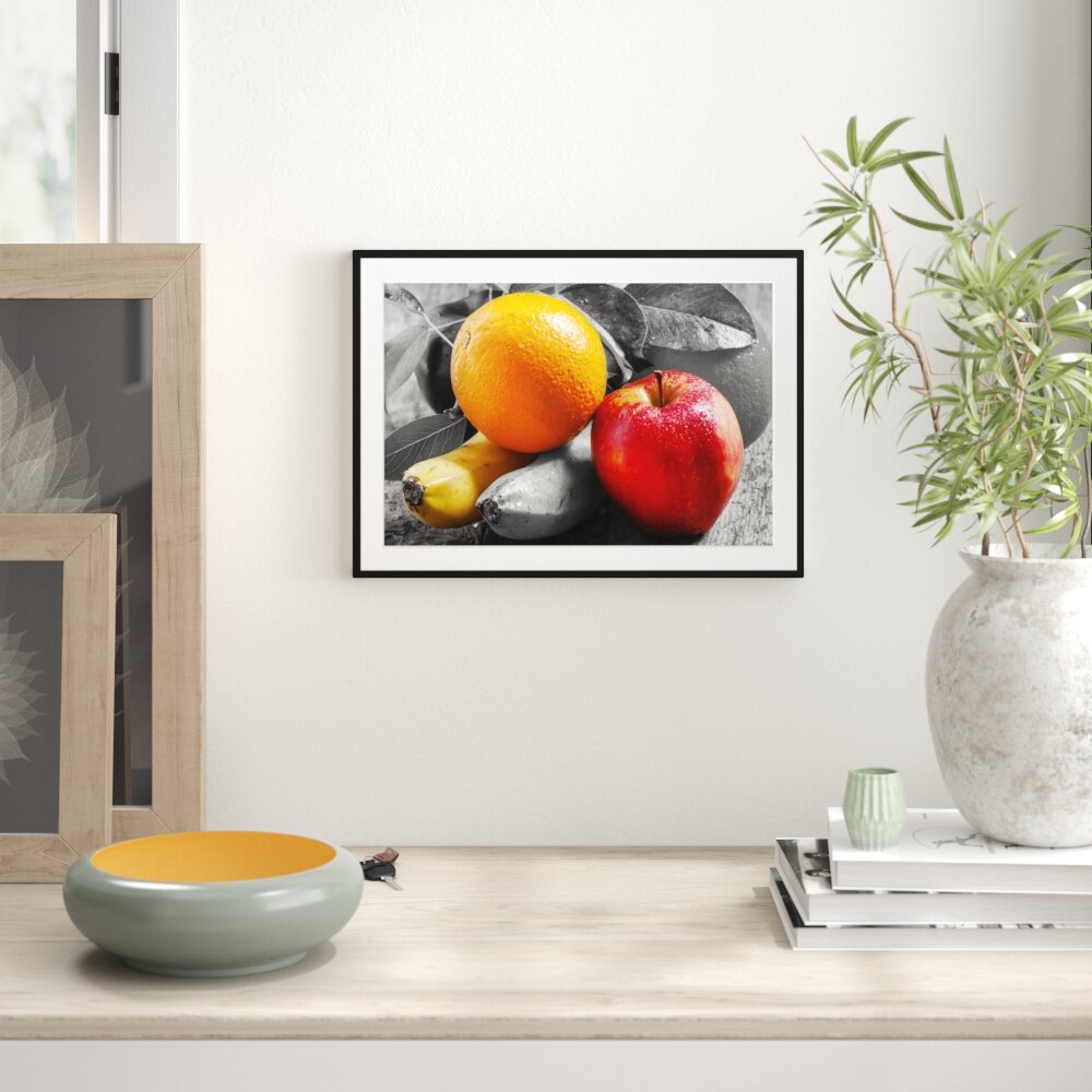 Gerahmtes Poster Apfel Banane Orange und Co.