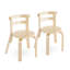 Ensemble de 2 chaises nordiques - Blanches-136126757