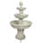 Duque Pineapple Traditional White Fiberglass 3-Tiered Outdoor Water Fountain