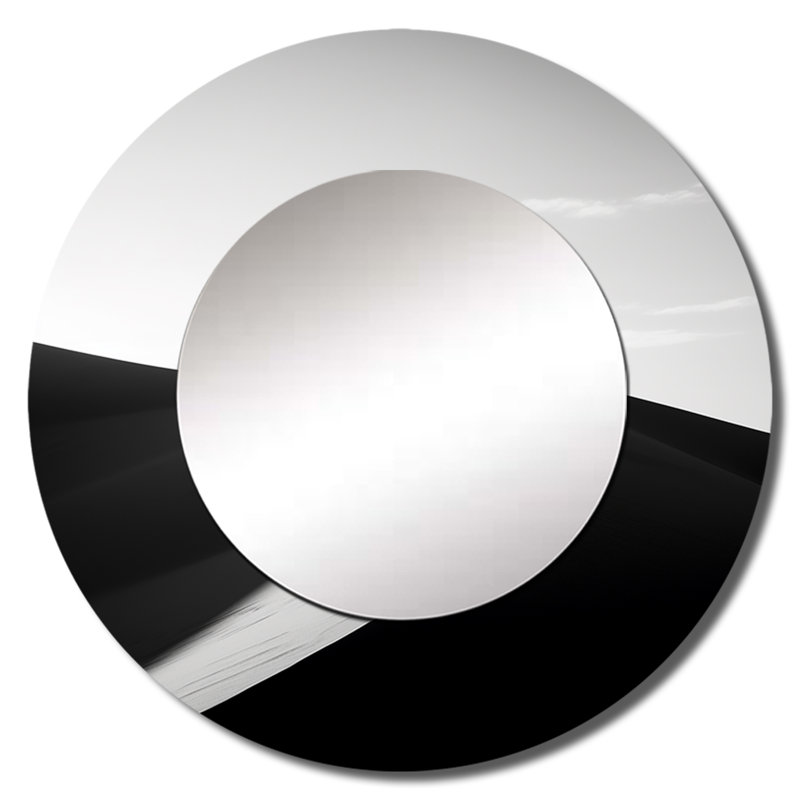 Saharas Silence Photography II - Desert Round Mirror Wall Decor_MTMIR116131, 23" x 23"