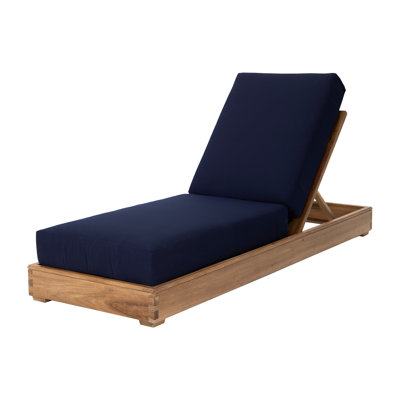 Chaise longue d'extérieur en teck Starlita