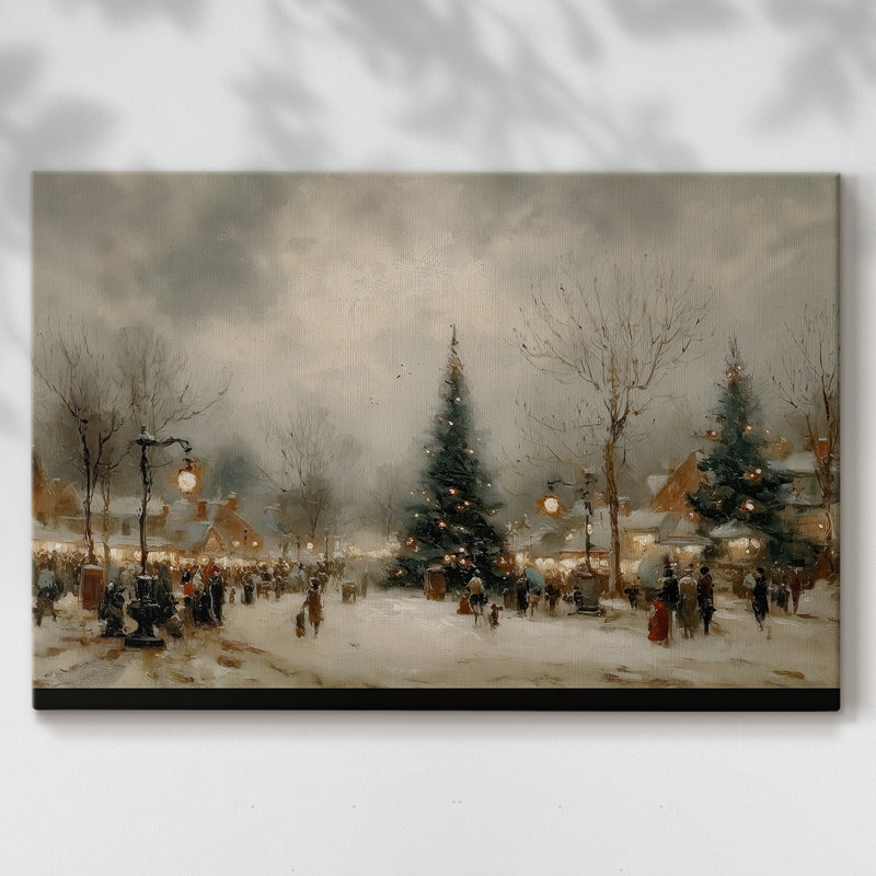 Sapin miel à minuit - Toile tendue avec châssis de qualité supérieure, H 18 po x l 27 po