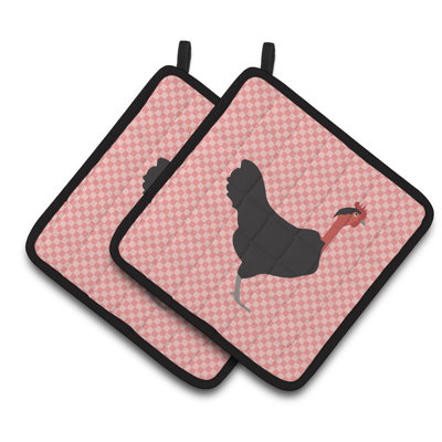 Caroline's Treasures Checkered Polyester Potholder Set