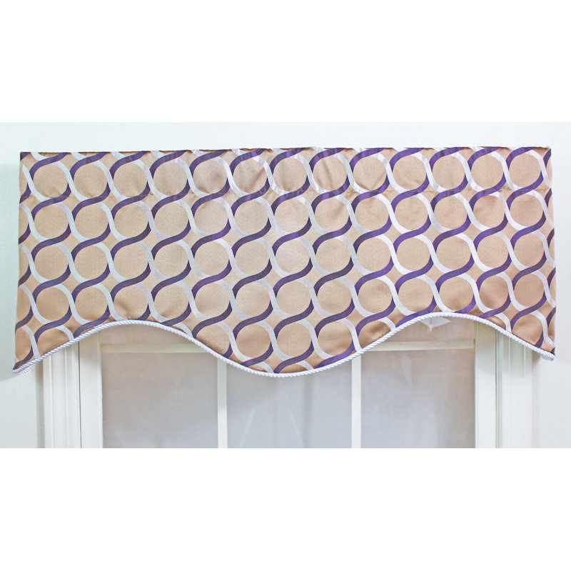 Cantonnière tressée beige, Prune