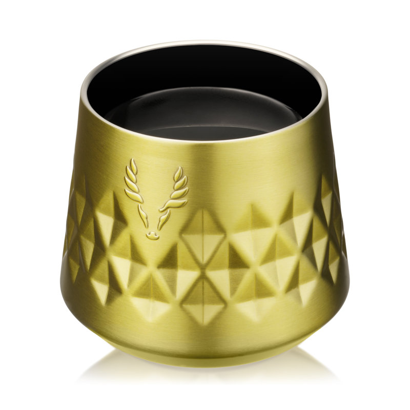 Paragon Stainless Steel Whiskey Taster in Obsidian, Gold
