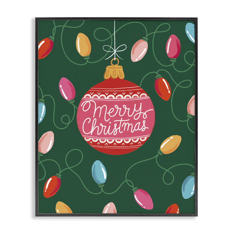 «Merry Christmas Bauble», art de la giclée encadrée, design par Nancy McKenzie, H 30 po x l 24 po