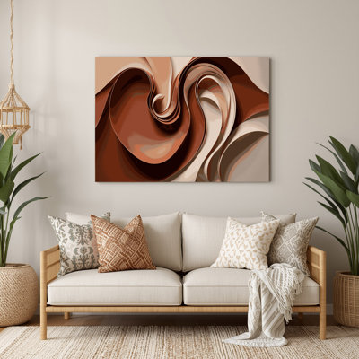 Gradient Abstract 10 Brown Metal Wall Art