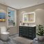 Miroir de salle de bain mural à DEL avec lumières rétroéclairées et antibuée-1273260462