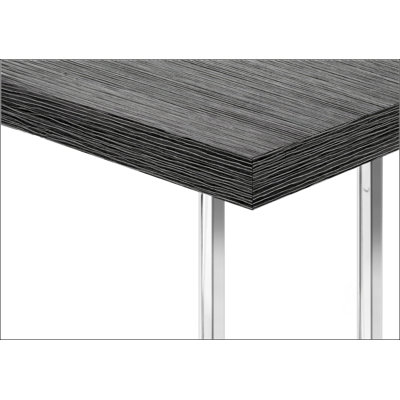 C-Shaped Accent Table With Metal Base