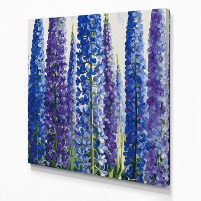 "Watercolor Botanical 37", art mural sur toile grise