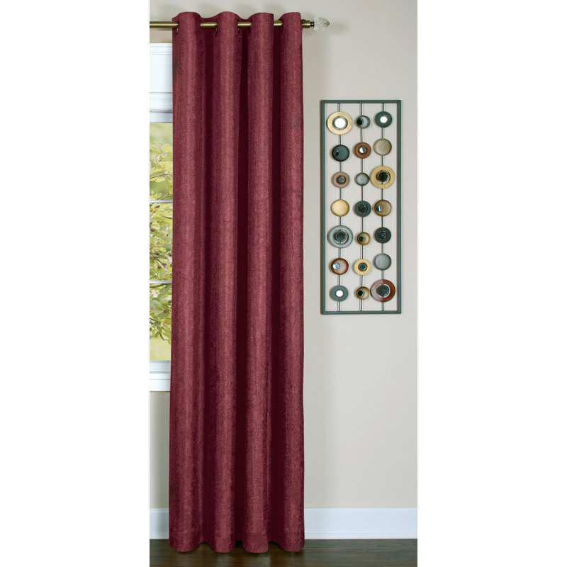 Panneau de rideau simple occultant avec œillets Tansey, Bourgogne, l 50 po x L 63 po