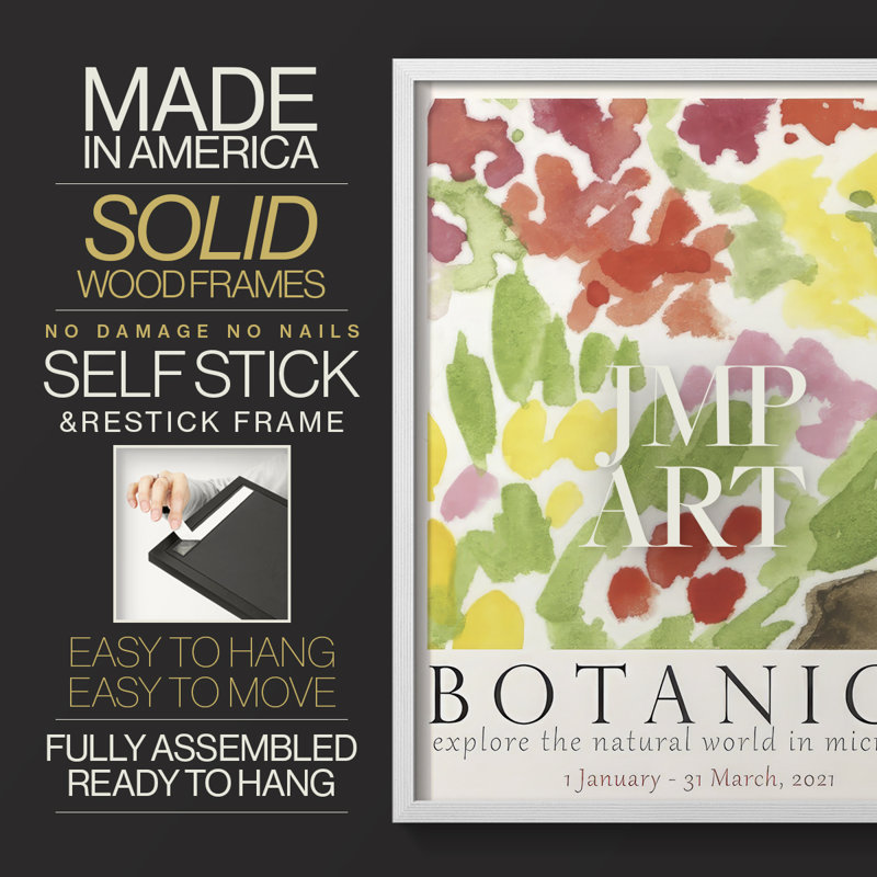 Affiche d'exposition botanique IV - Botanica, H 11 po x l 9 po, Blanc