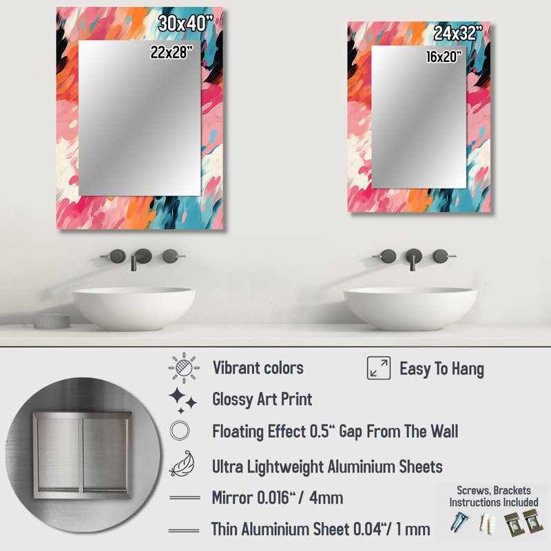 Hasad - Modern Wall Mirror, 32 po x 24 po