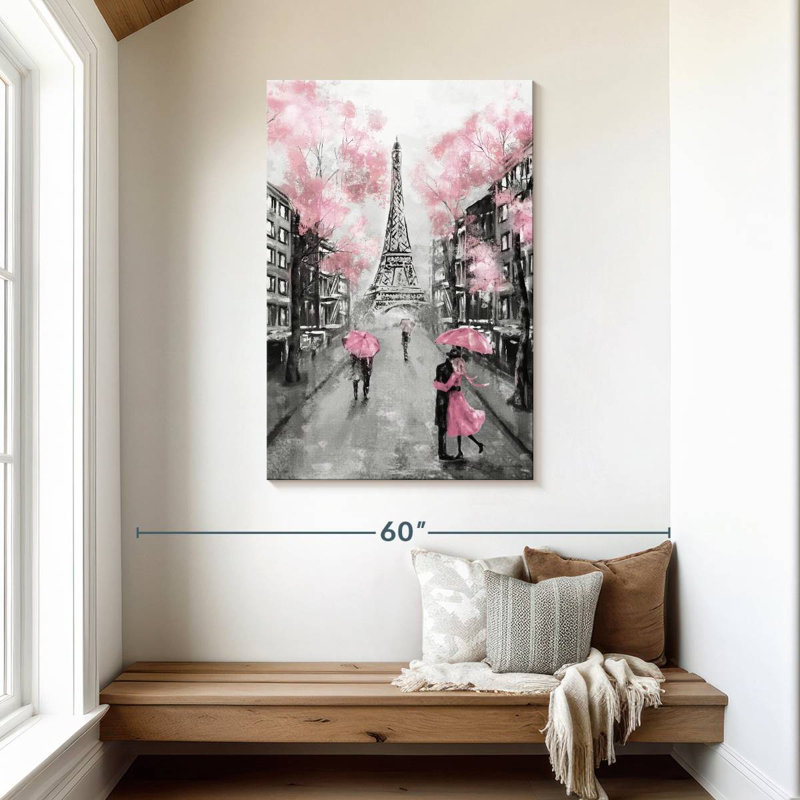 Pop rose Paris, H 45 po x l 30 po