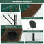 Table de jeu 48 po pliable et portable, 8 joueurs, noir-89703799